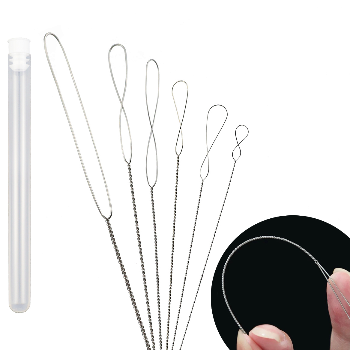 Beading Needle Fine - Aço inoxidável Twisted Pin, Jóias Beading,