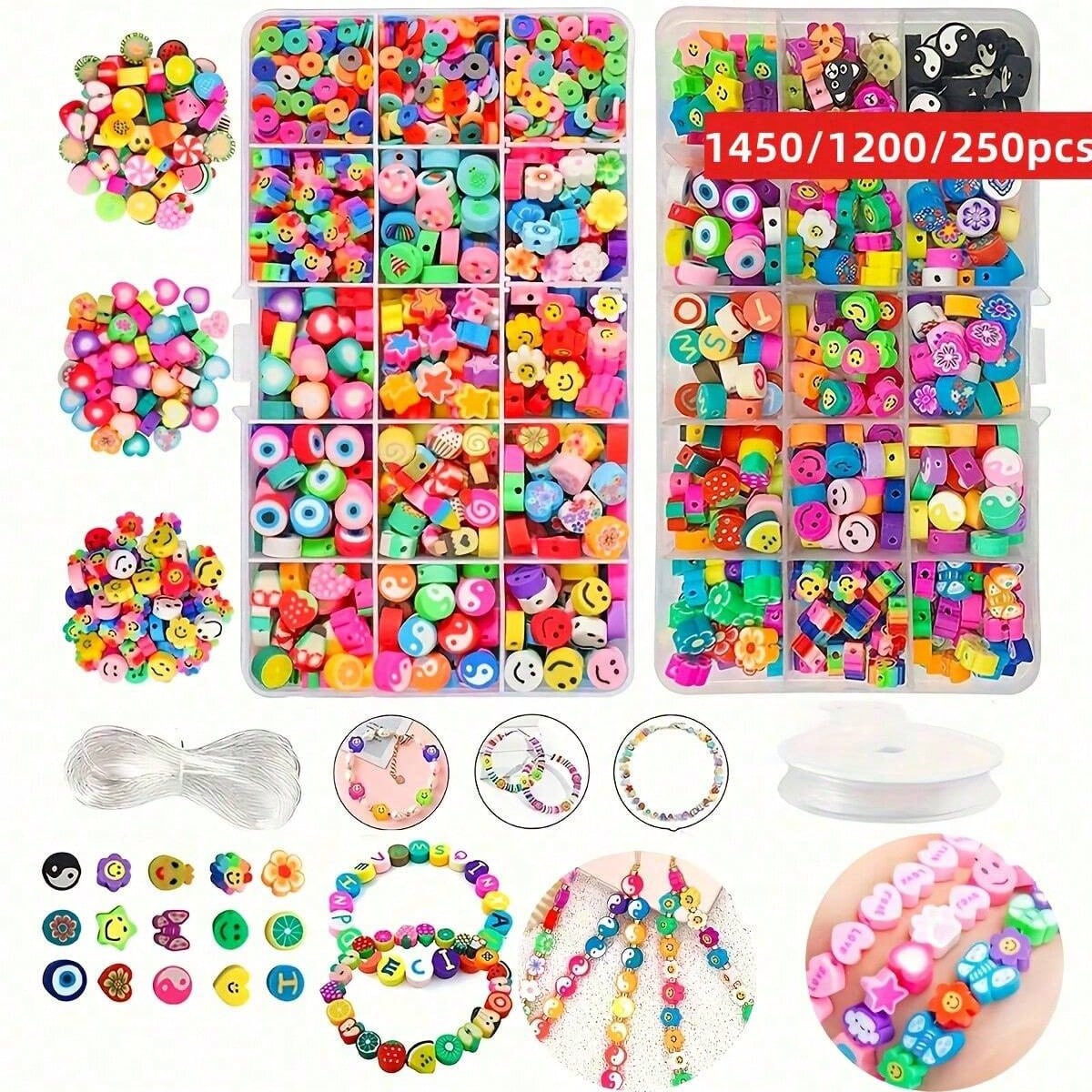 Jewelry Making Organizer - Conjunto de 1450/1200/250 peças de Contas