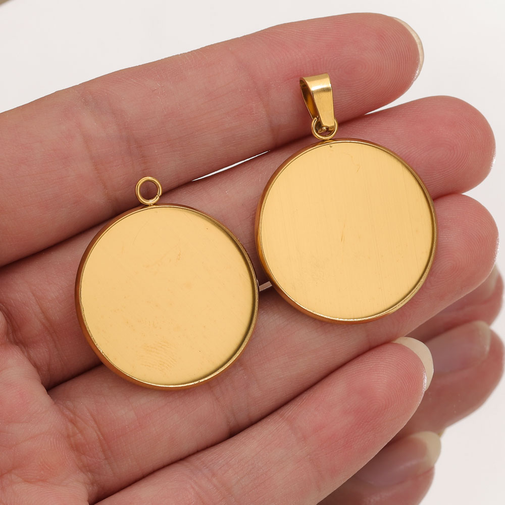 Pendant Blank Bezel - 10 pçs pingentes de ouro de