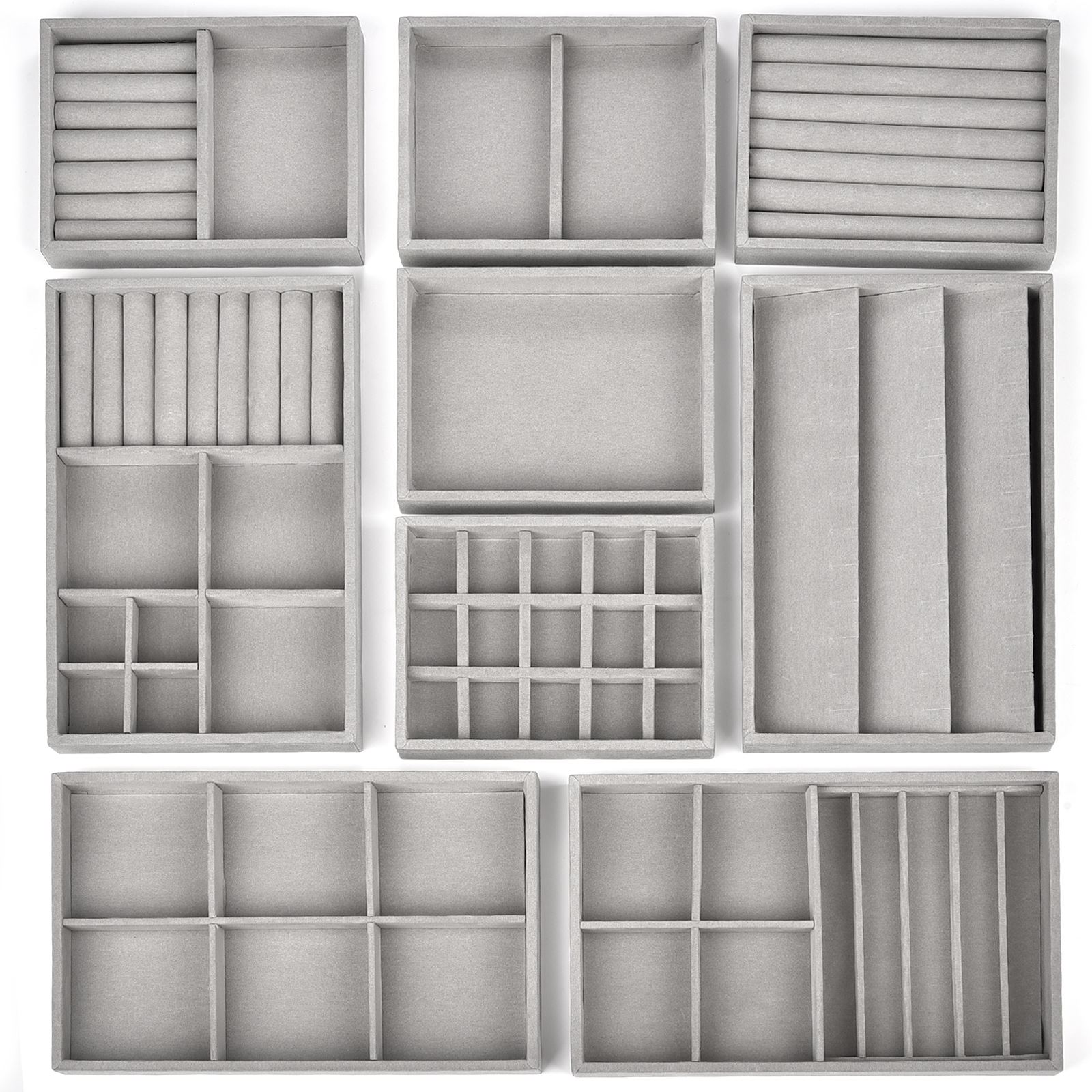 Jewelry Making Organizer - Caixa de jóias de veludo bandeja