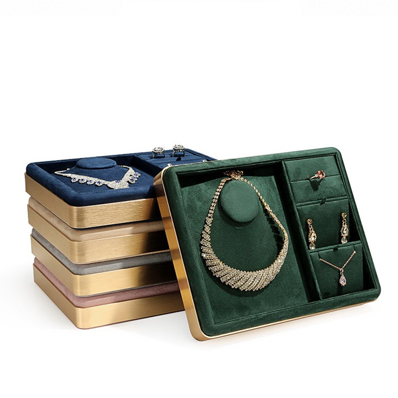Jewelry Making Organizer - Metal Velvet Jóias Display Stand, brincos