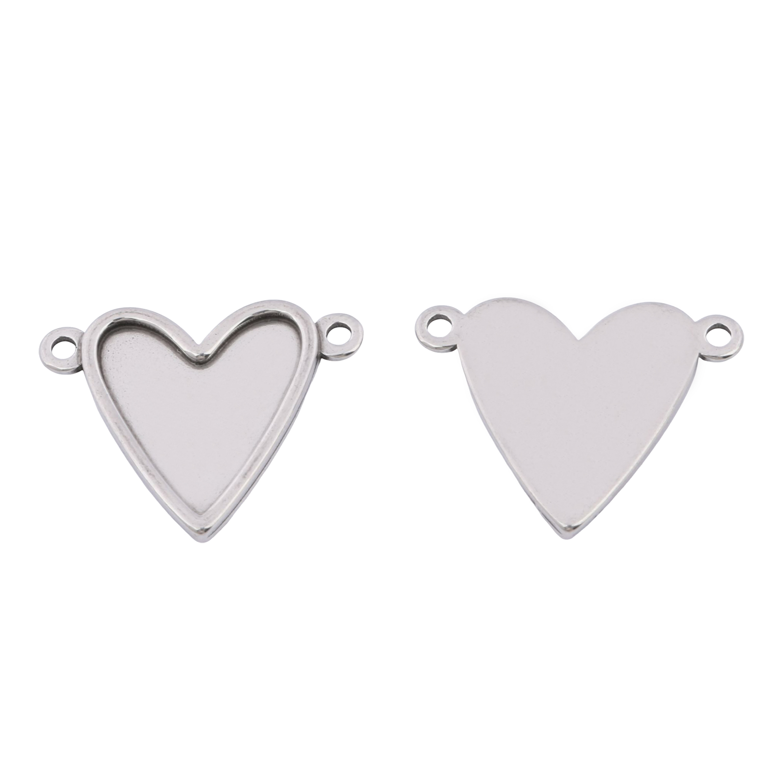 Pendant Blank Bezel - 10 peças de aço inoxidável, base