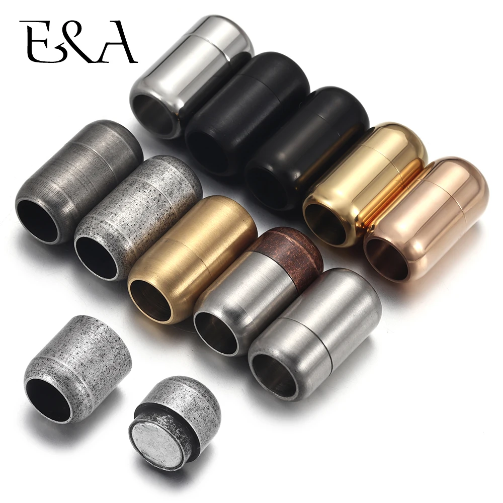 Jewelry Making Metal - Aço inoxidável 3mm-8mm fechos magnéticos redondos