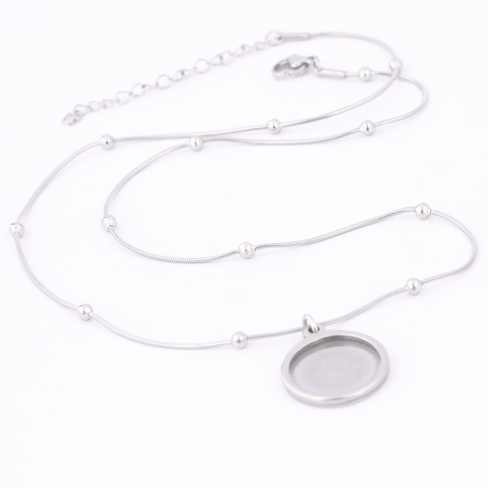 2 pçs de aço inoxidável bola c - Pendant Blank Bezel avaliação e preço