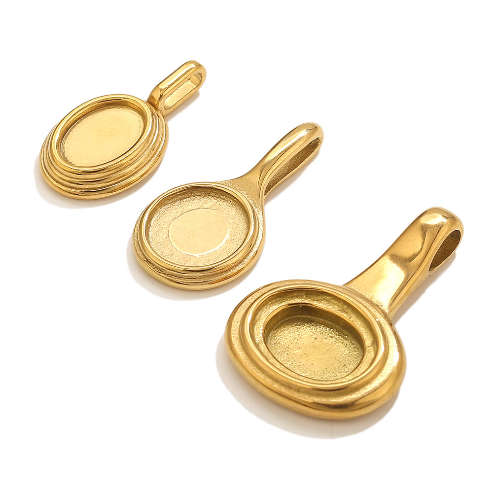 5 pçs de aço inoxidável redond - Pendant Blank Bezel avaliação e preço