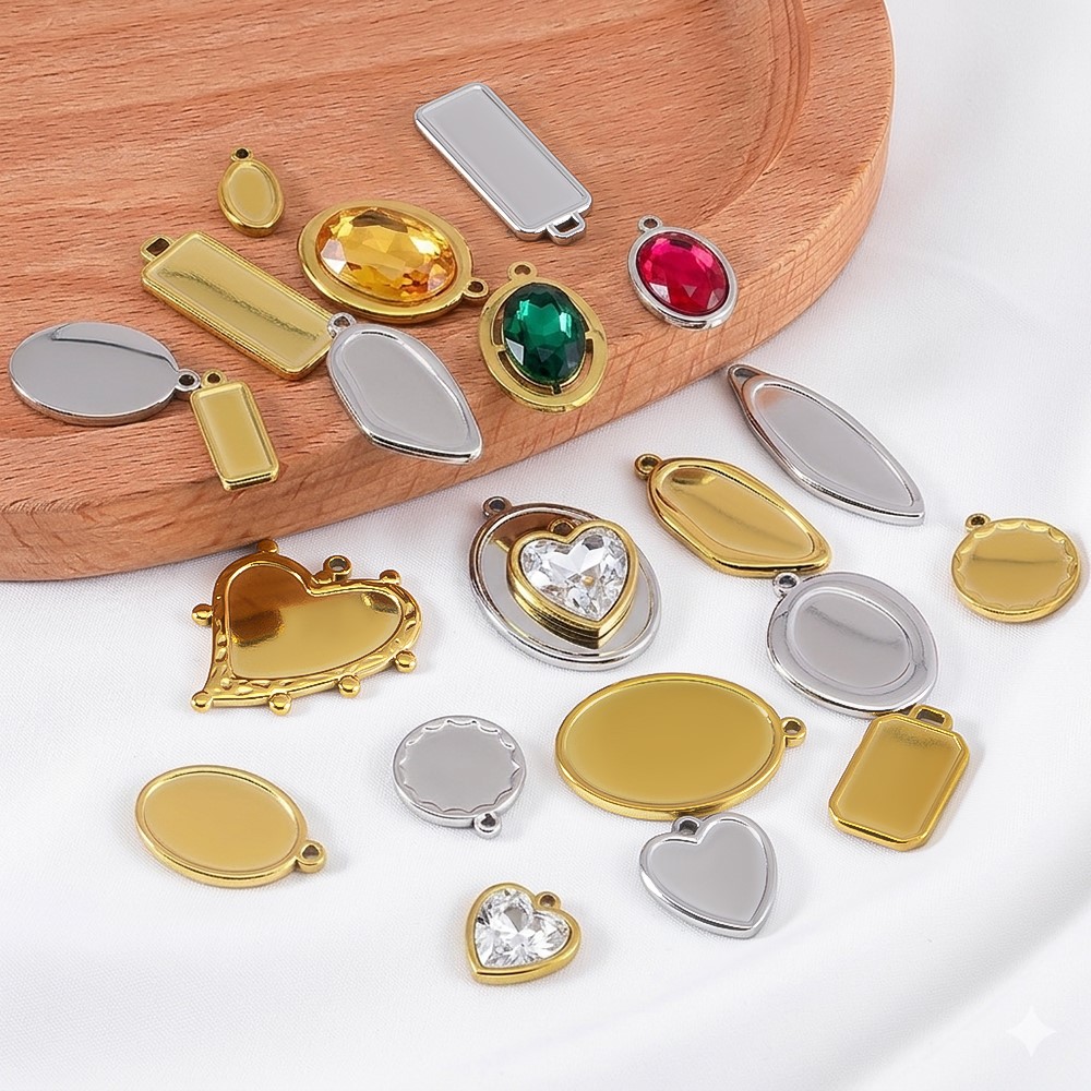 5 peças, 1 peça, Bases de Ping - Pendant Blank Bezel avaliação e preço