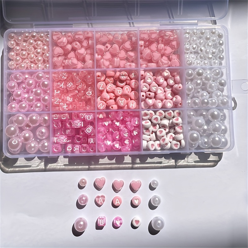 Caixa de alfabeto rosa de 10 p - Jewelry Making Organizer avaliação e preço