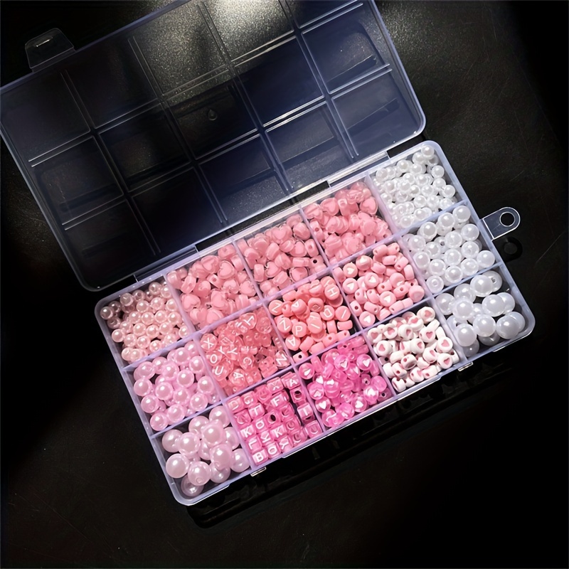 Caixa de alfabeto rosa de 10 p - Jewelry Making Organizer avaliação e preço