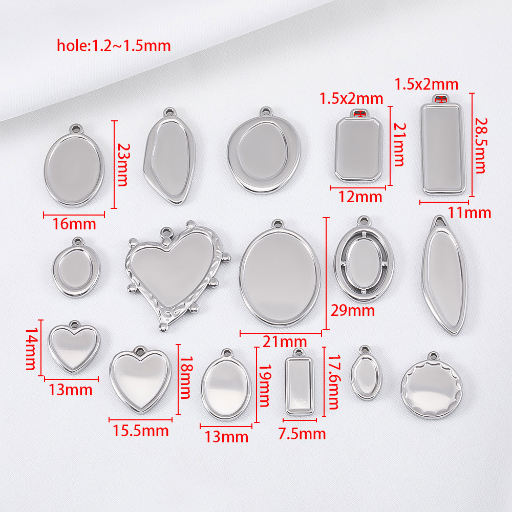 5 Peças de Aço Inoxidável: Bas - Pendant Blank Bezel avaliação e preço