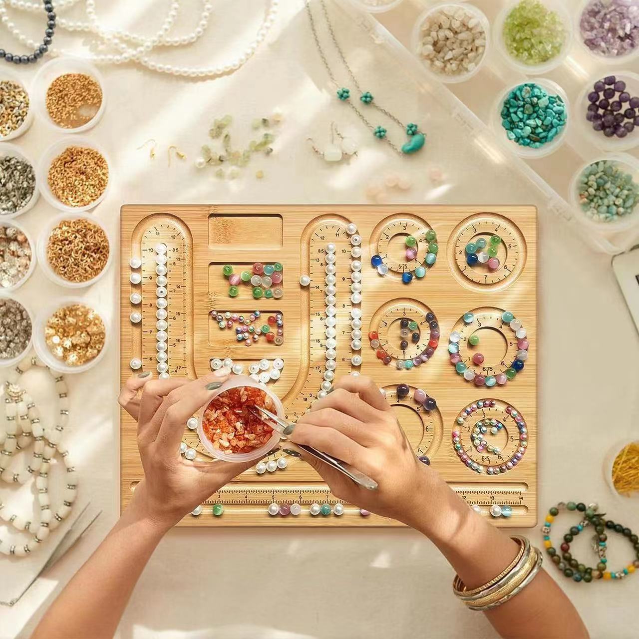 Bandeja de miçangas flocada de - Jewelry Making Organizer avaliação e preço