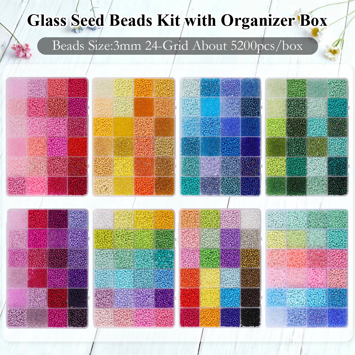 Kit com 5200 Contas de Vidro S - Jewelry Making Organizer avaliação e preço