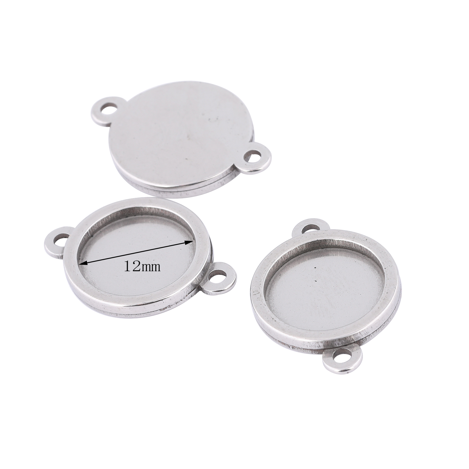 10 pçs de aço inoxidável 12mm  - Pendant Blank Bezel avaliação e preço