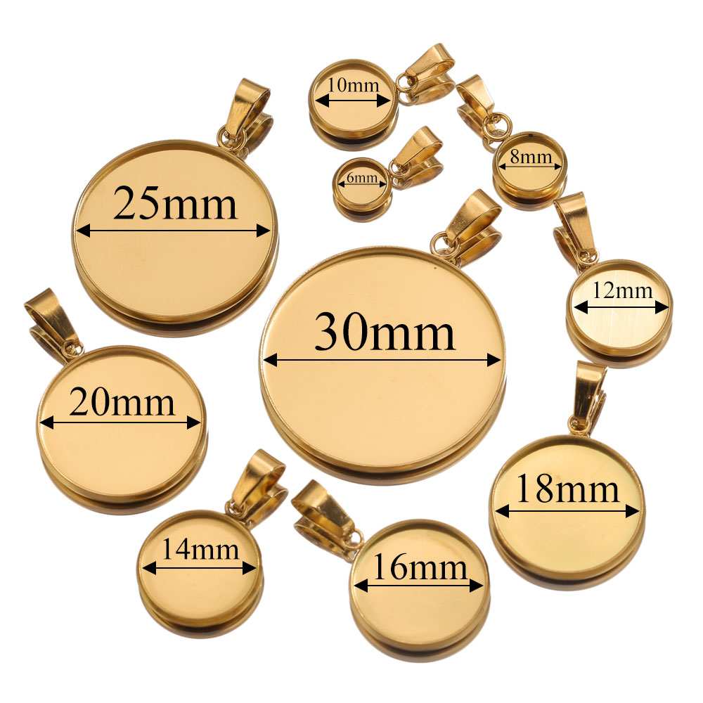 10 pçs pingentes de ouro de aç - Pendant Blank Bezel avaliação e preço