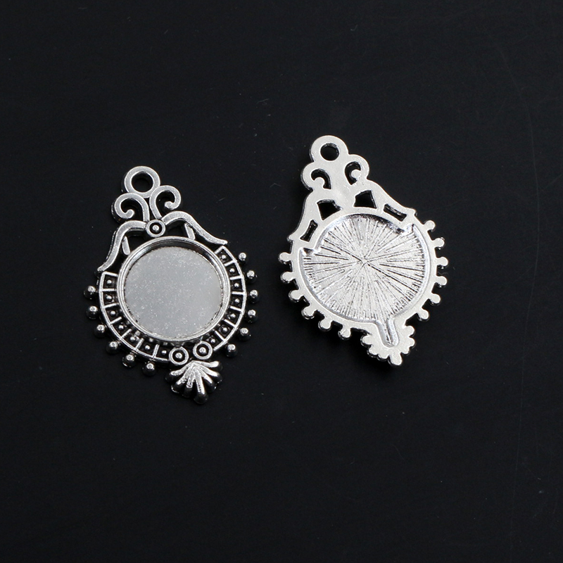 Pingente de metal de liga vint - Pendant Blank Bezel avaliação e preço