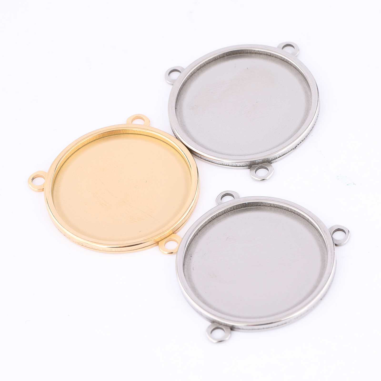 5 peças de aço inoxidável banh - Pendant Blank Bezel avaliação e preço