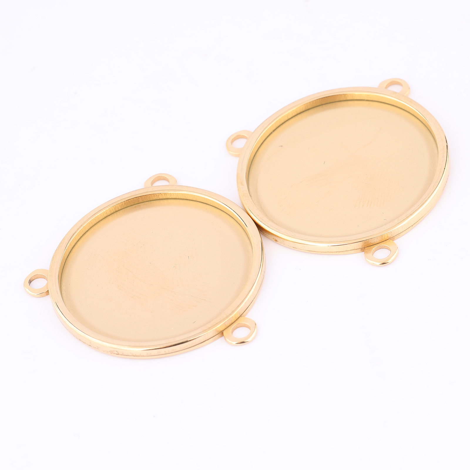 5 peças de aço inoxidável banh - Pendant Blank Bezel avaliação e preço
