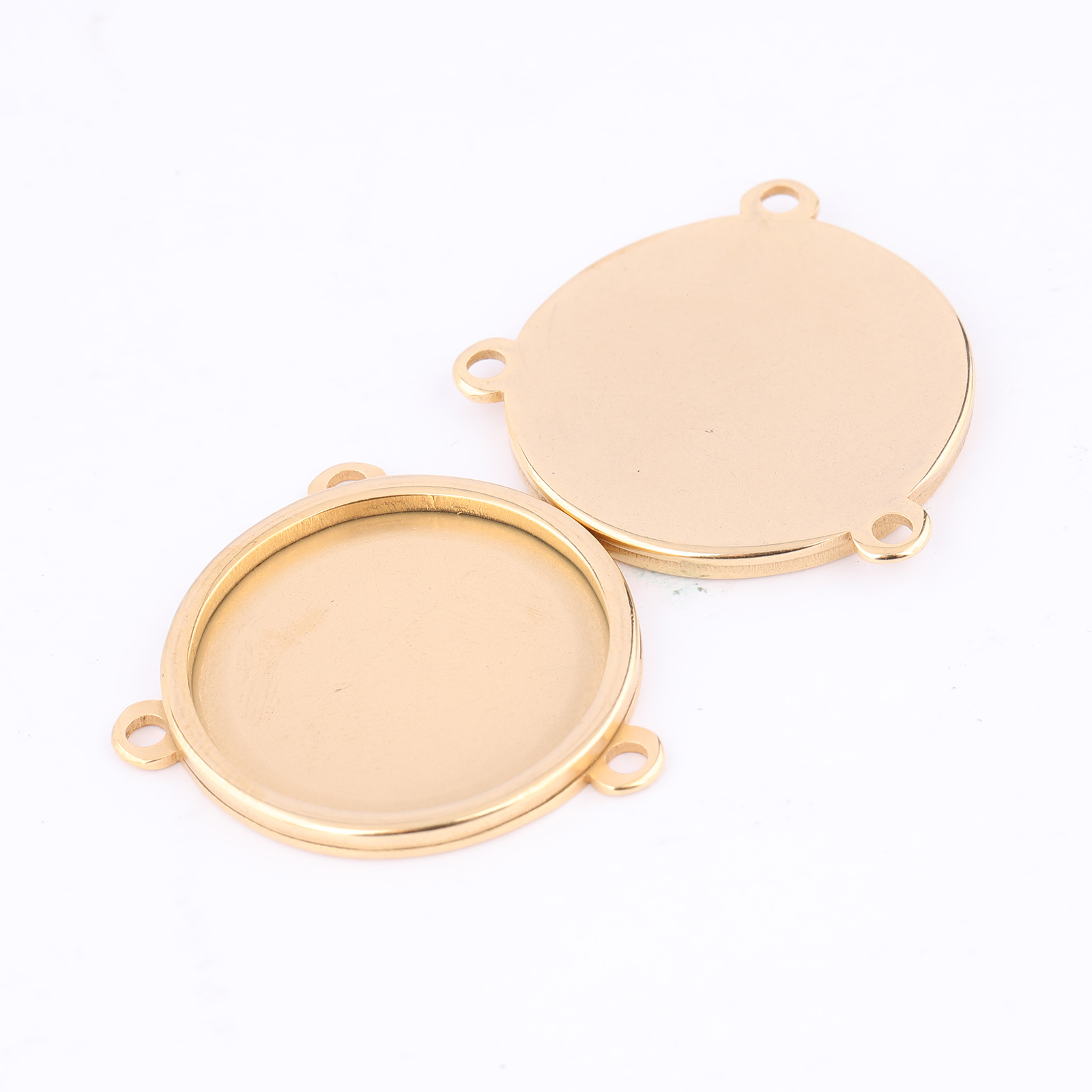 5 peças de aço inoxidável banh - Pendant Blank Bezel avaliação e preço